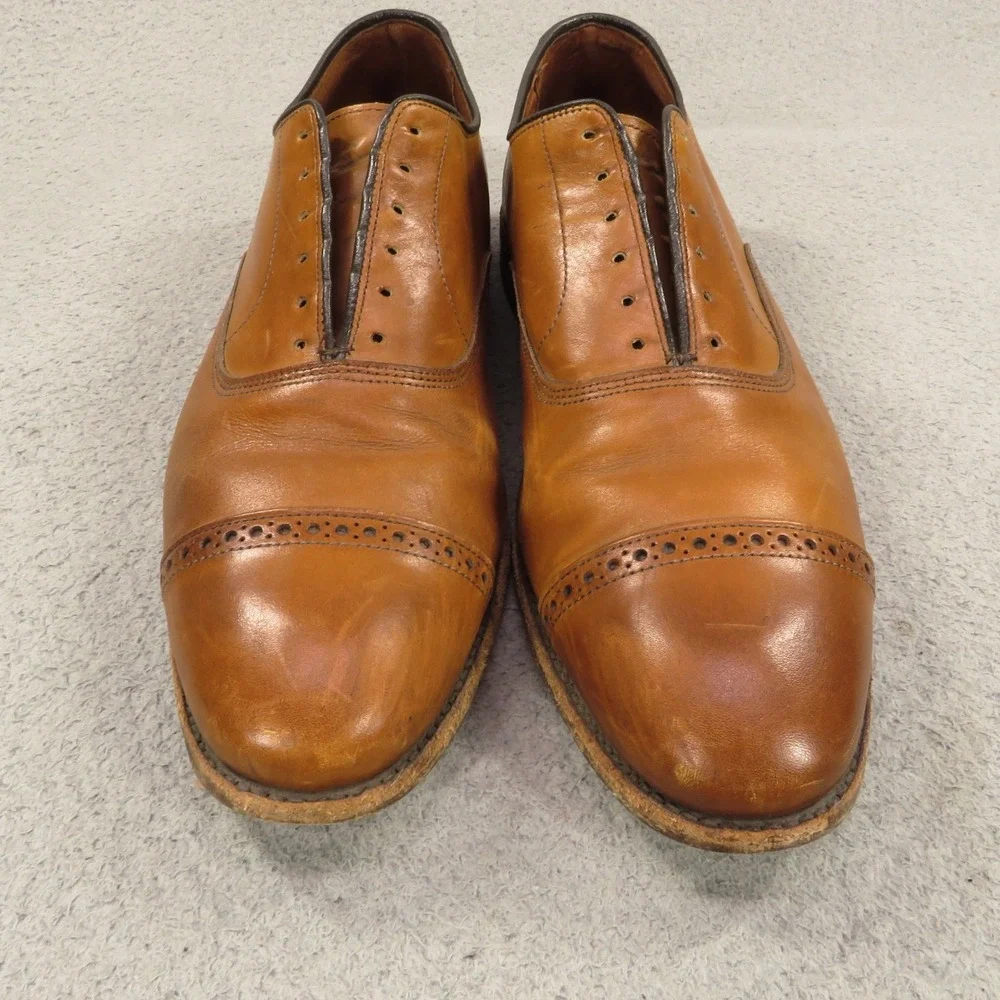 Allen Edmonds Shoes Mens 12 D Fifth Avenue Walnut Cap Toe Leather Oxford 5th Ave